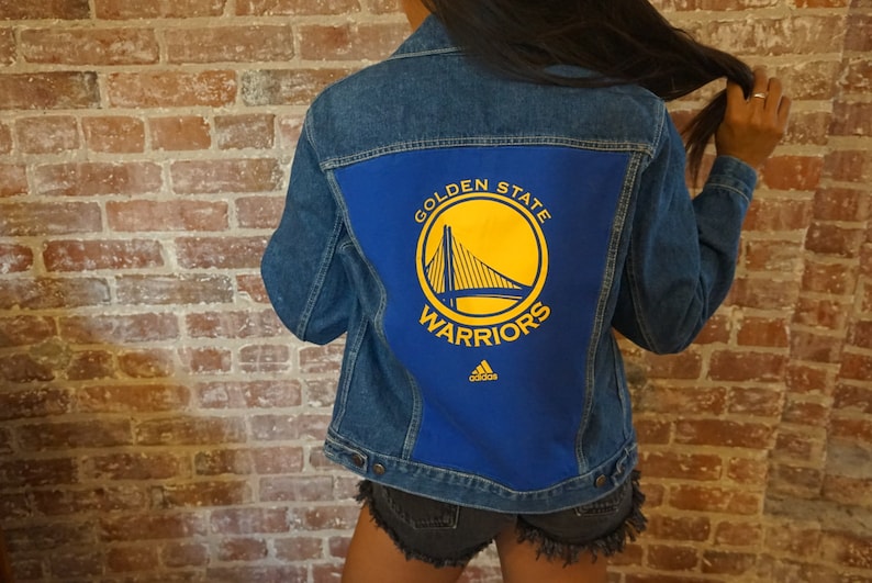 warriors denim jacket