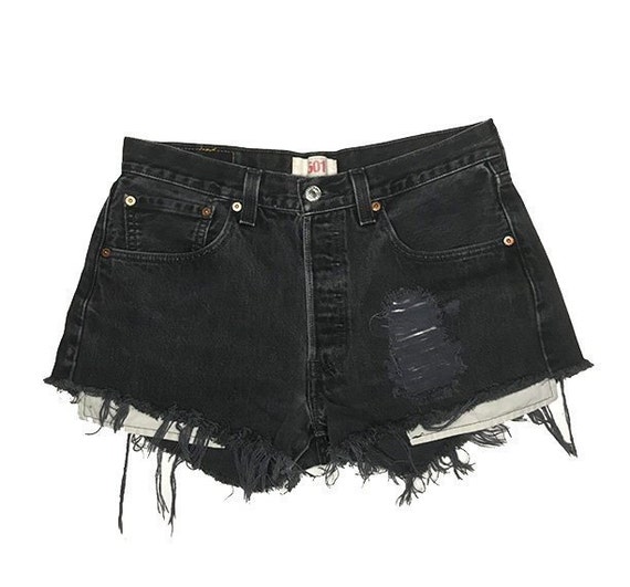 26/" UK Size 4 Levi/'s Women/'s Classic Vintage Pink Fringed Denim Short Shorts