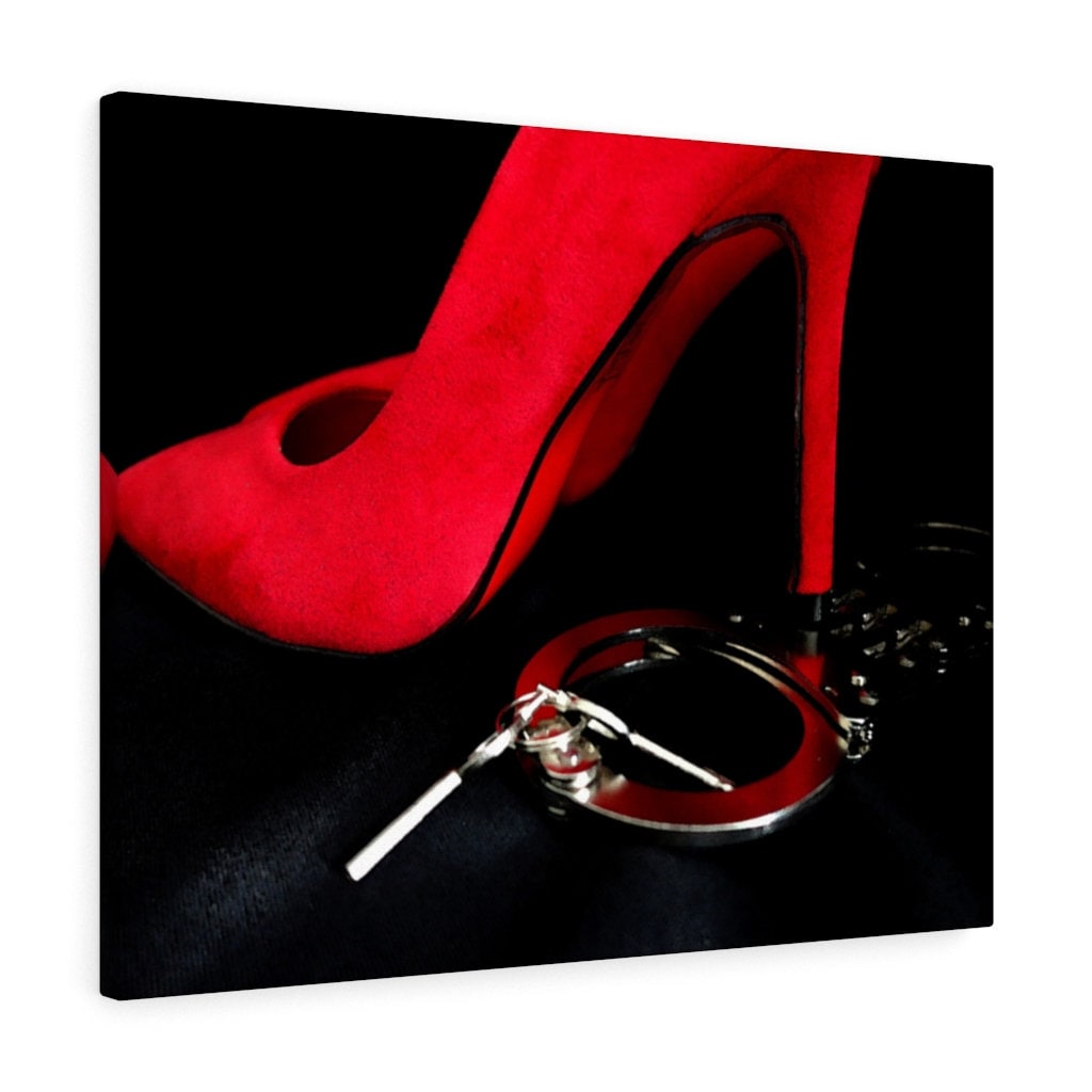 Heels and Handcuffs BDSM Art on Canvas Etsy