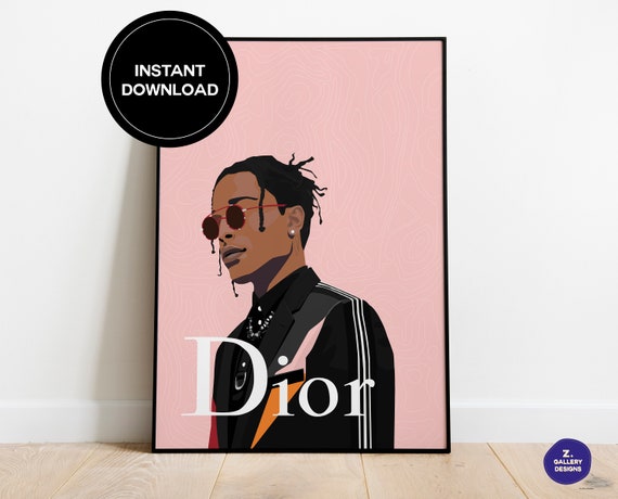 YG and Asap Rocky New Custom Poster Print Wall Decor Art Personalized