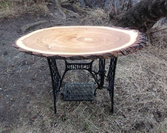 Singer and slab table