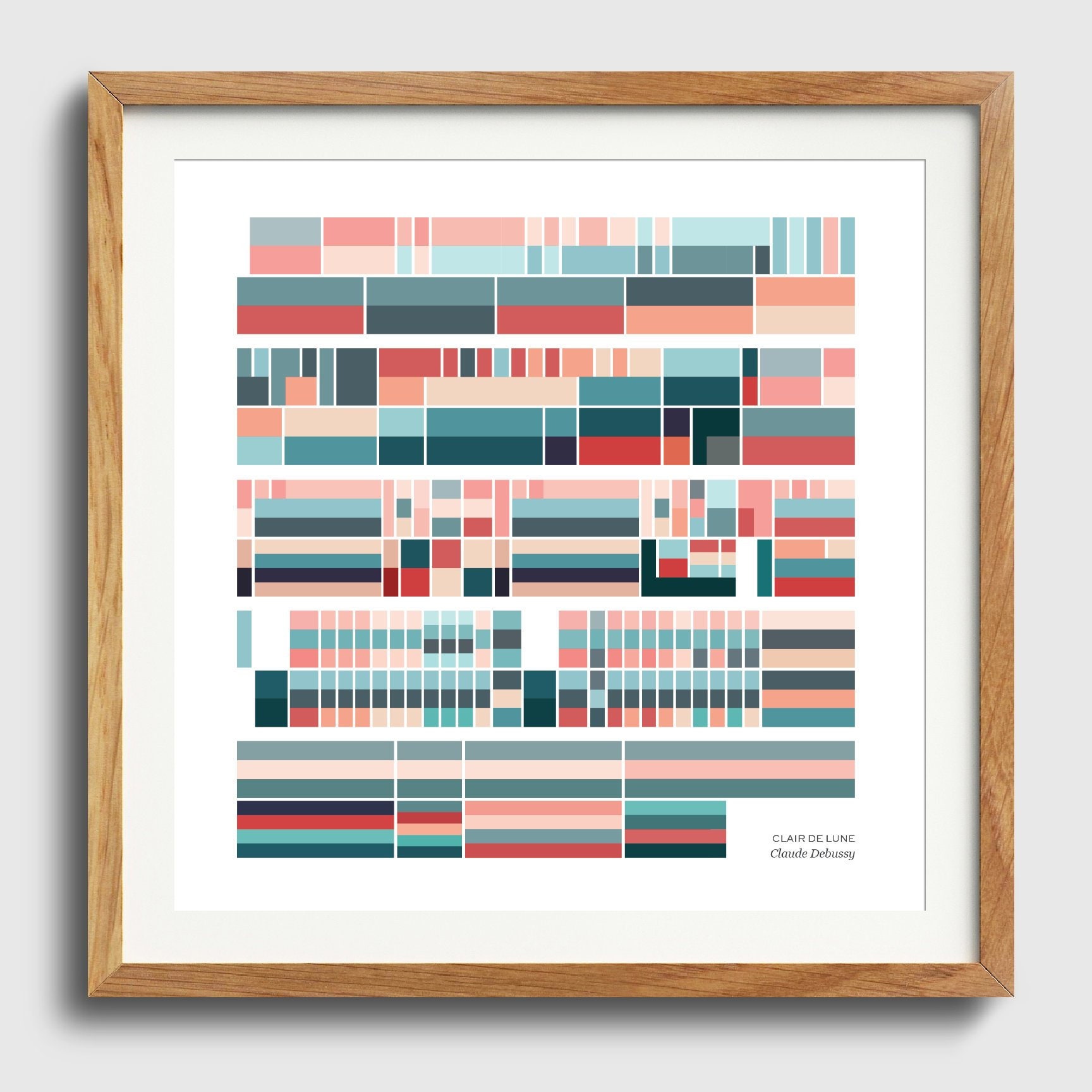 Clair De Lune Claude Debussy Music Print Etsy