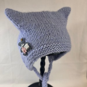 gestrickte Babymütze/Teddybär Mütze/Gechenk für Mädchen/Jungen flauschige Alpacawolle niedlich, süß.