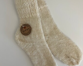Warm children's winter socks made of pure new wool, made in Northern Germany