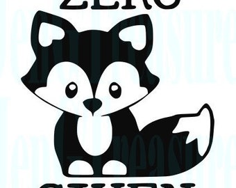 Funny Zero Fox Given Clipart, Cutting Machine Design (Digital Download)