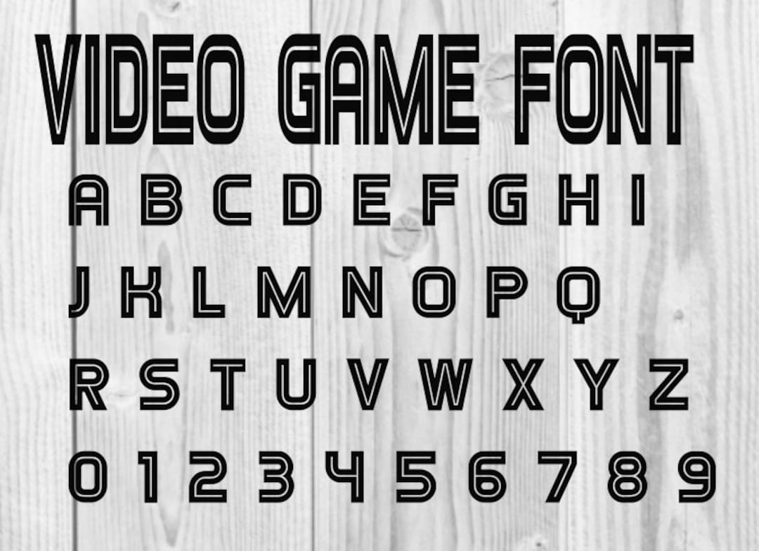 Video Gamer Font SVG, Video Game Font PNG, 8bit Font, Pixel Font TTF