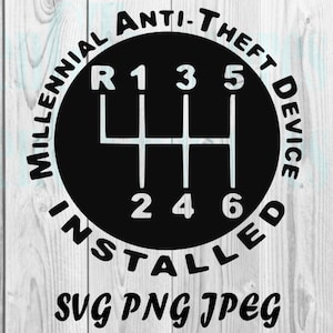 Funny Millennial Anti Theft Clip Art for Cutting Machines Cricut Silhouette Digital Download  jpeg png svg