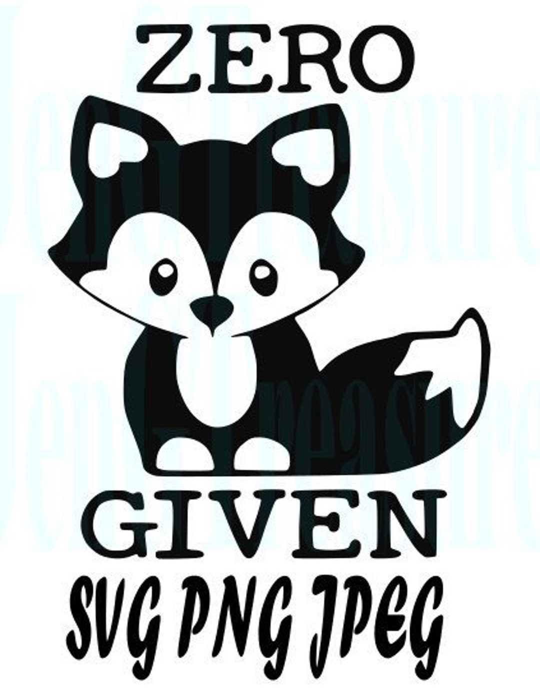 Funny zero fox given clip art for cutting machines cricut etsy