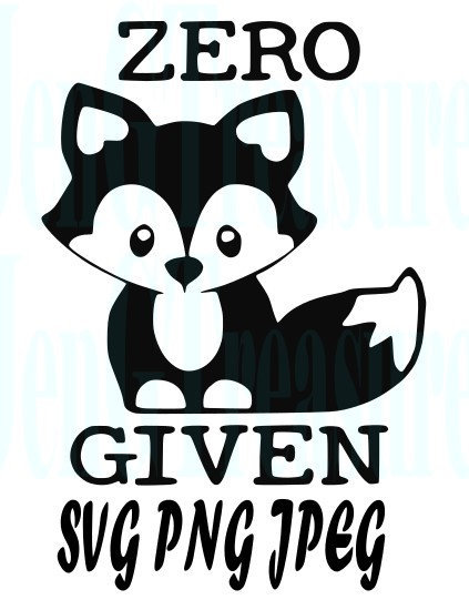 Funny Zero Fox Given Clip Art for Cutting Machines Cricut Silhouette …
