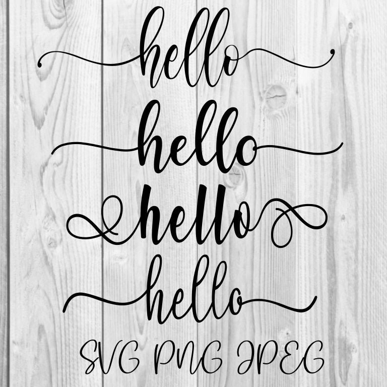 hello Sign SVG Bundle Quotes file for Cricut Sayings Vector art hello…