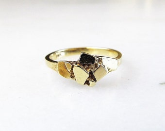 Ladies Nugget Ring Etsy