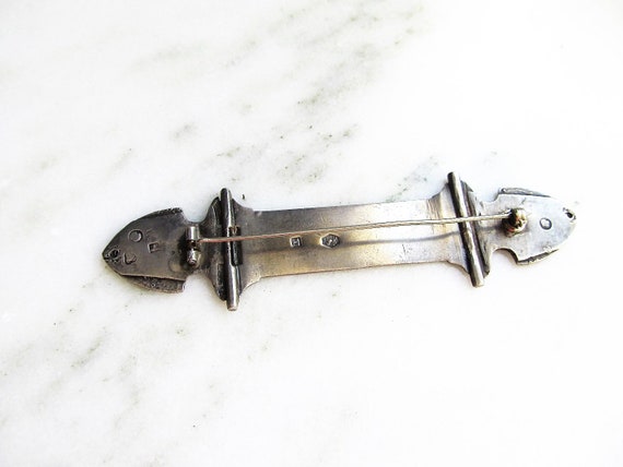 Antique British Silver Sash Pin Brooch No Monogra… - image 5