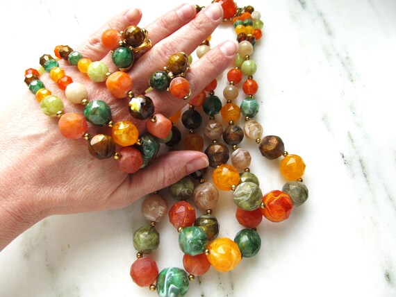 Vintage Kramer Signed Colorful Beaded 3 Piece Jew… - image 10