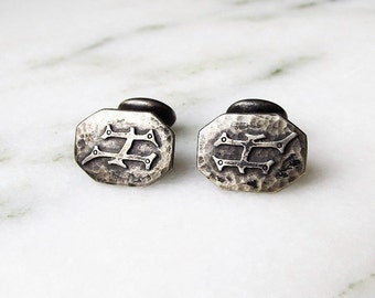 Sterling Silver "H" Monogrammed Vintage Cufflinks ETC1451