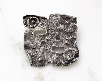 Vintage Hand Crafted Custome Sterling Silver Brooch ETC2815