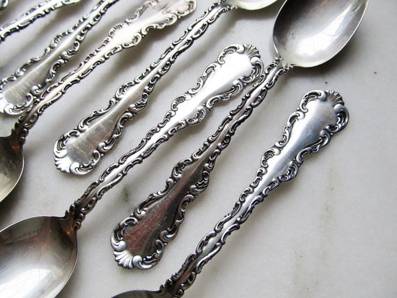 Louis XV (Sterling, 1891, Monograms) Youth Spoon by Whiting Manf Co