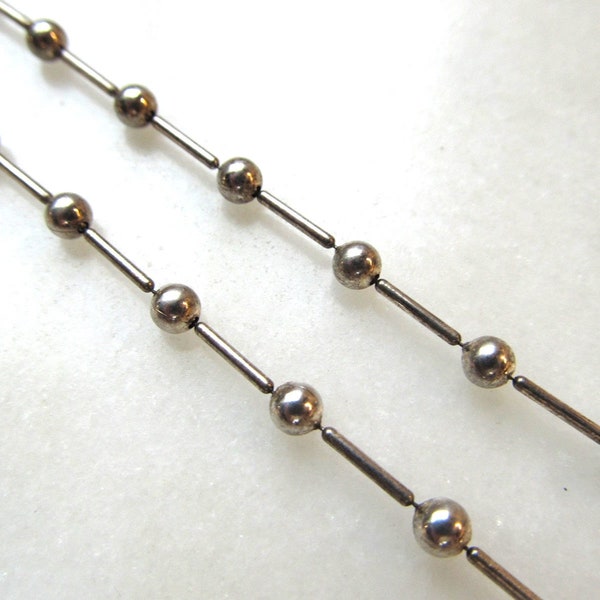 Vintage Sterling Silver Ball Bead Necklace FAS 925 Italy ETC8467