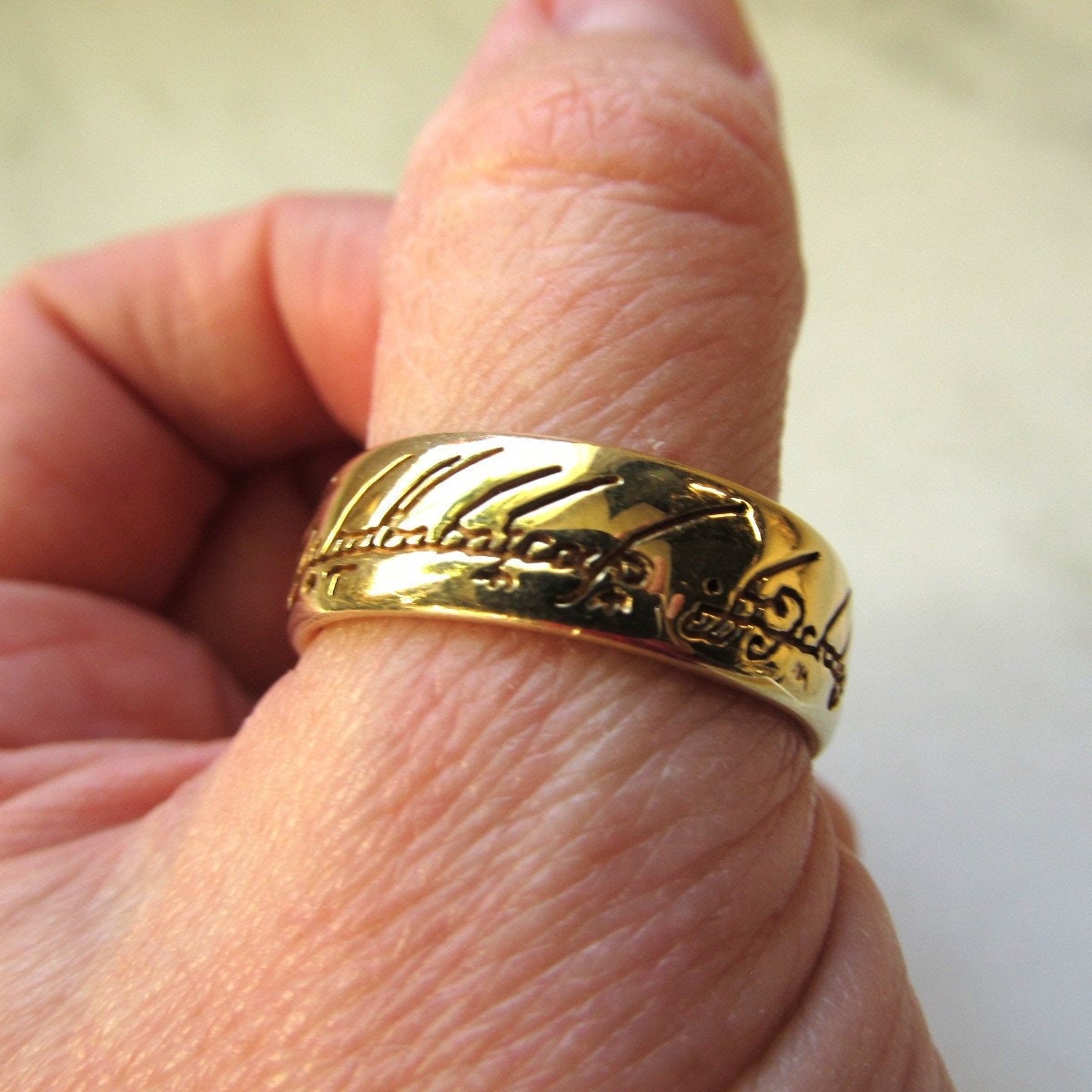 Lord of the rings ring 24k gold best sale