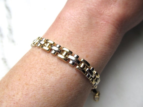 Vintage 10K Two Tone White & Yellow Gold Ladies C… - image 8