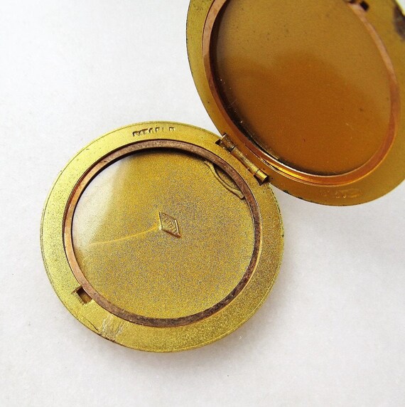 Vintage Merite Gold Filled Round Photo Locket Pen… - image 6