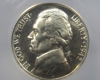 9142-P Silver Jefferson Nickel ANACS PF66 Coin AN660