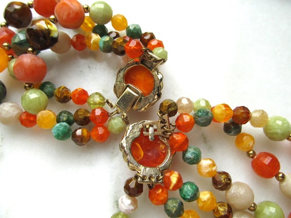 Vintage Kramer Signed Colorful Beaded 3 Piece Jew… - image 9