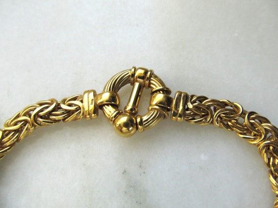 Vintage Byzantine 14K Yellow Gold Italy 7 7/8" Lo… - image 7