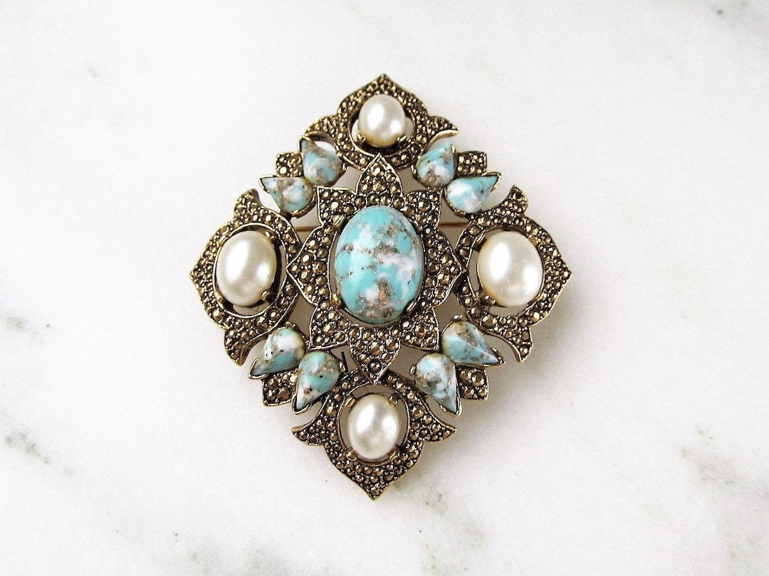 Vintage Sarah Coventry remembrance Faux Turquoise - Etsy