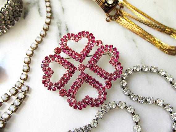 Vintage Rhinestone Costume Jewelry Lot Necklace B… - image 3