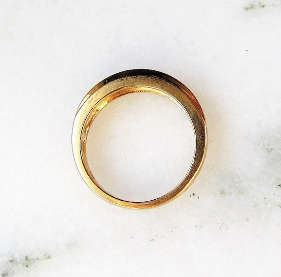 14K Keepsake Diamond 2 Tone Wedding Band Ring ETC3032 Gem