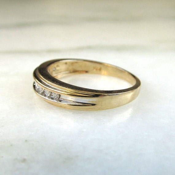 Vintage Keepsake 14K Yellow Gold Diamond Wedding … - image 3