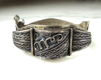 Vintage 800 Fine Silver Hinged Bracelet ETC9378