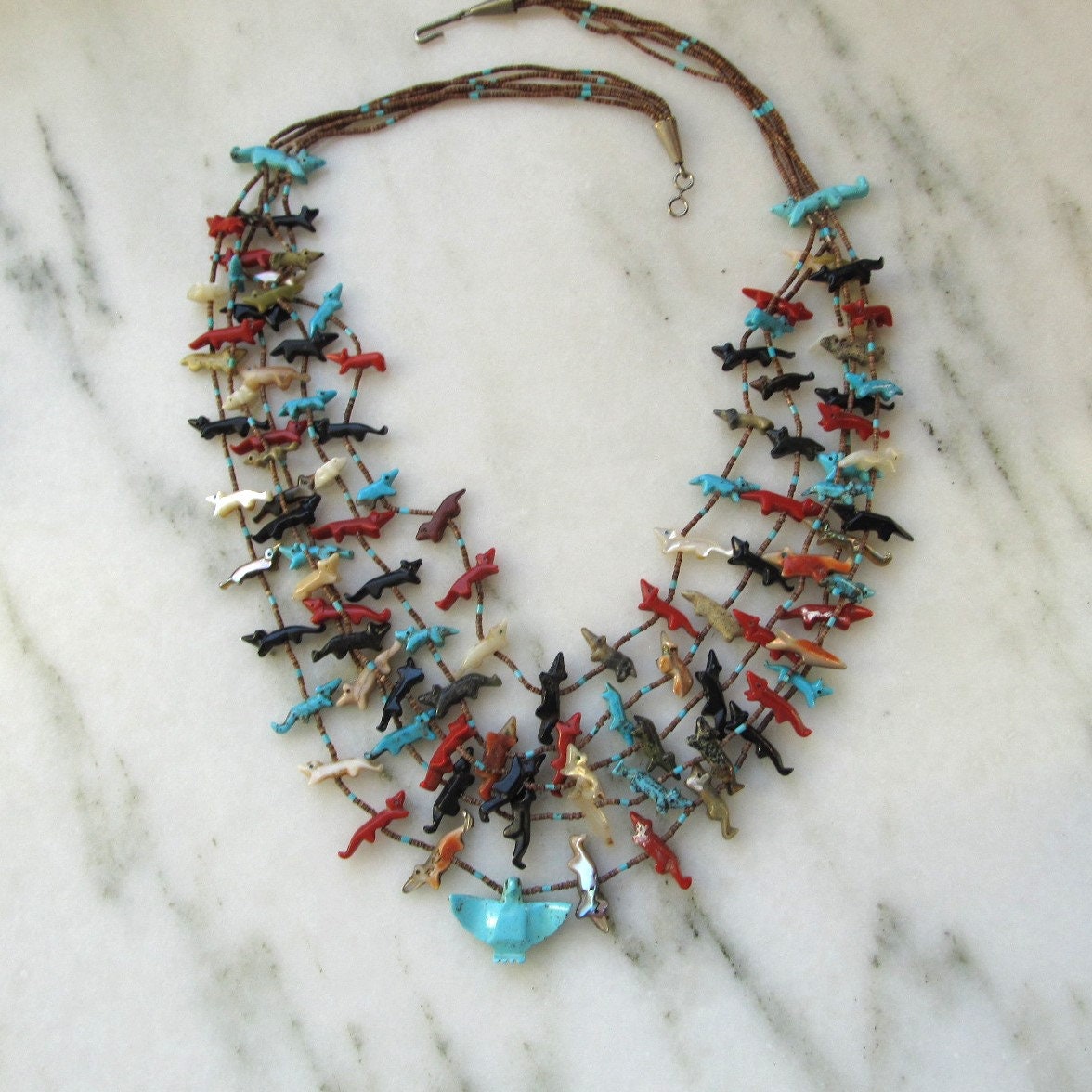 2 Roar Natural Lapis Zuni Bear Animal Beads | 15x12x4mm | Blue and White | 2 Beads, Adult Unisex
