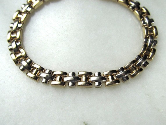 Vintage 10K Two Tone White & Yellow Gold Ladies C… - image 2