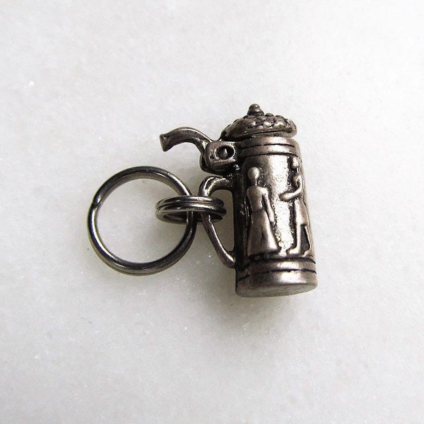 Vintage Sterling Silver German Beer Stein Charm Moveable ETC6224