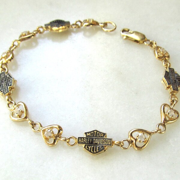 Harley Davidson Chain Bracelet Etsy