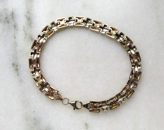 Vintage 10K Two Tone White & Yellow Gold Ladies C… - image 6