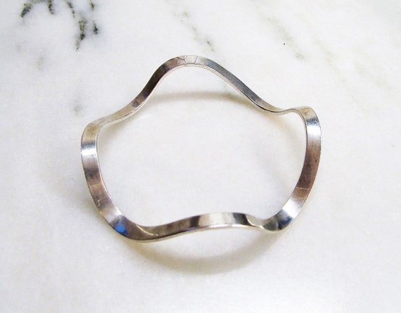 Vintage Taxco Mexico TV-123 Sterling Silver Wavy Bangle - Etsy