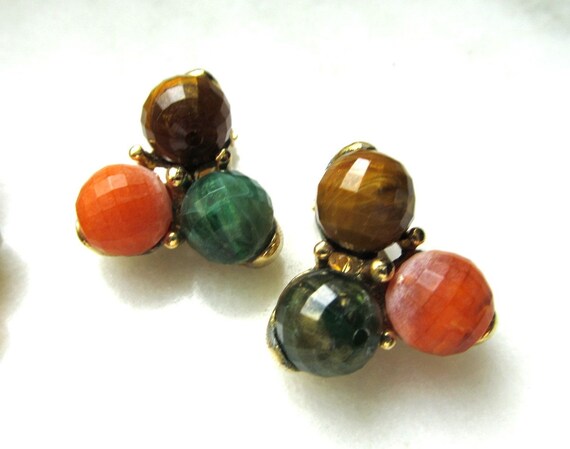 Vintage Kramer Signed Colorful Beaded 3 Piece Jew… - image 7