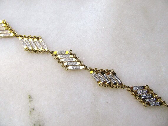 Vintage 14K Yellow & White Gold Italy Specialty L… - image 5