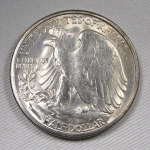 1944-S Silver Walking Liberty Half Dollar VCH UNC Coin AP441 image 4