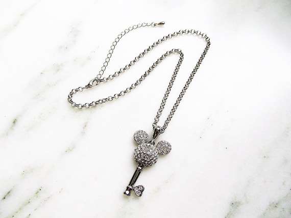 Mickey mouse store crystal necklace