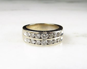 Diamond 14K Yellow Gold Womens Anniversary Band Ring ETC1986