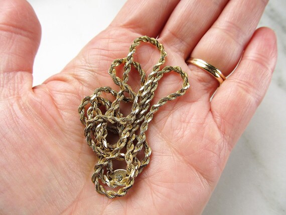 Vintage 14K Yellow Gold 2.6mm Silk Rope 