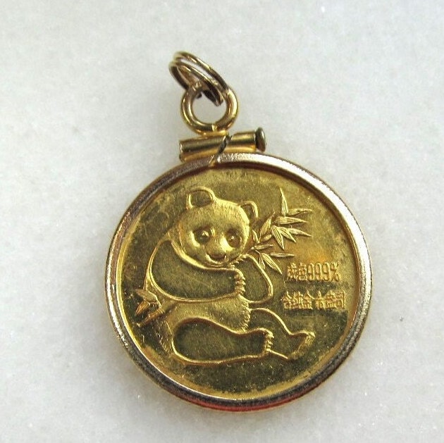 Panda Coin in Bezel - Etsy