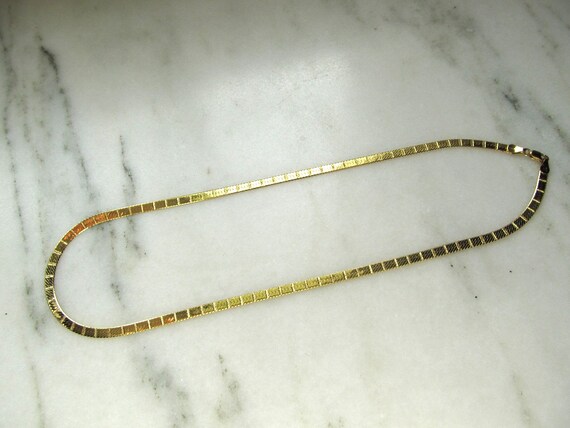Vintage MBC 925 Italy Double Sided Gold Vermeil Chain Necklace 4.1