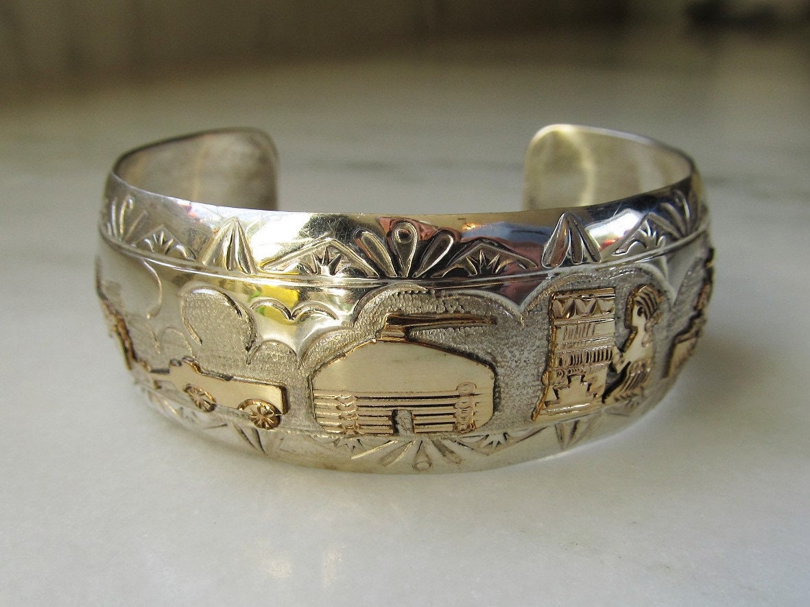 Buy Vintage TA Begay Sterling Silver Gold Filled Handmade