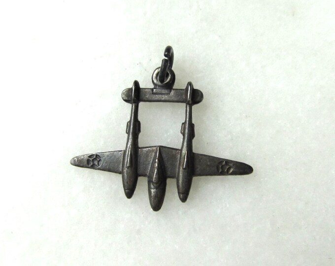 925 Sterling Silver Stealth Bomber Aircraft Charm Pendant – Handcrafted Military Jewelry - View #9
