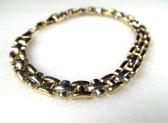 Vintage 10K Two Tone White & Yellow Gold Ladies C… - image 4