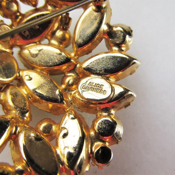 Estate Alice Caviness Vintage Yellow Rhinestone &… - image 7